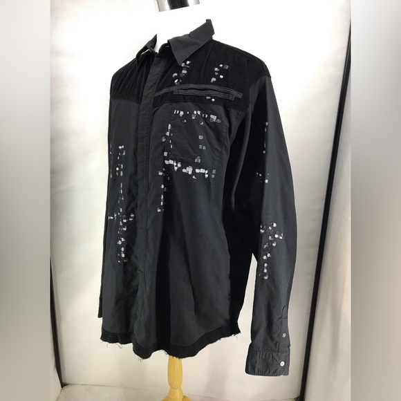 Marithe Francois Girbaud Corduroy Trim metal button 2XL Button Front - Picture 4 of 6